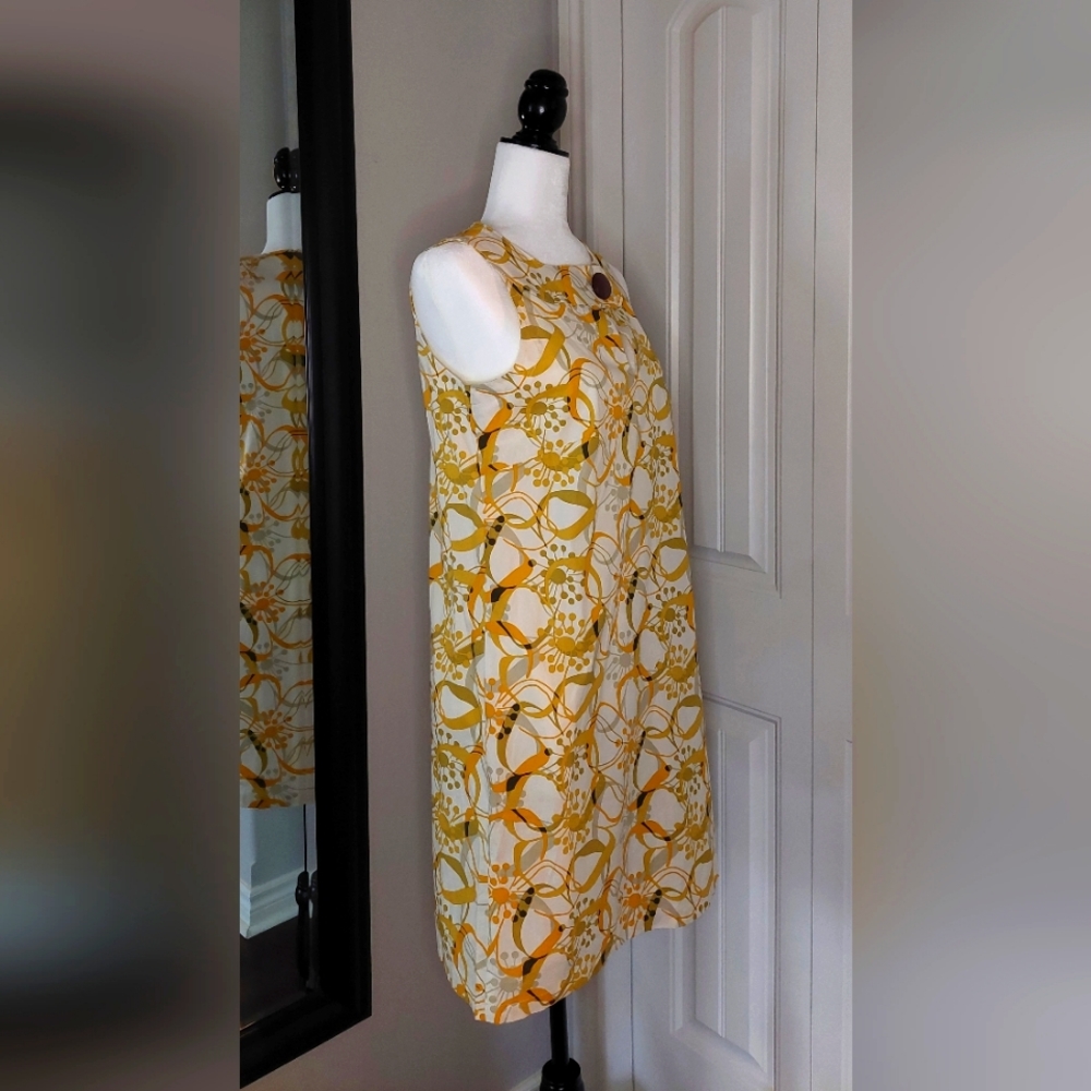 Vintage Retro 60's Cotton Summer SunDress A-Line Shift Size 8 - Picture 6 of 9